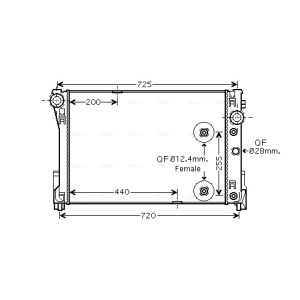 Radiador de motor AVA COOLING MS2452