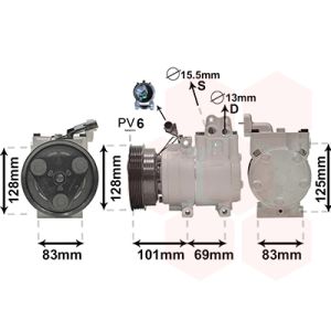 Compresseur de climatisation VAN WEZEL 8200K159