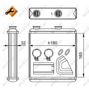 Intercambiador de calor, calefacción interior EASY FIT NRF 54298