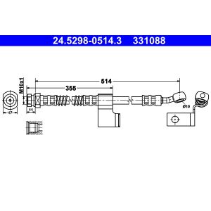 Flexible de frein ATE 24.5298-0514.3