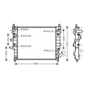 Radiador de motor AVA COOLING MSA2271