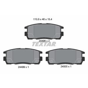 Bremsbelagsatz TEXTAR 2449801, Hinten