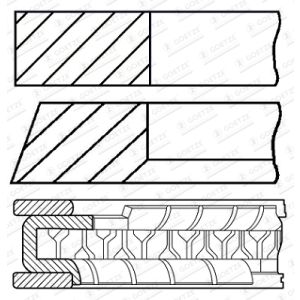 Juego de anillos de pistón GOETZE 08-450000-10