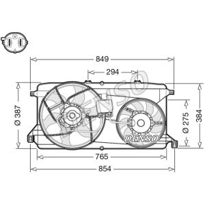 Ventilador, refrigeración de motor DENSO DER10009