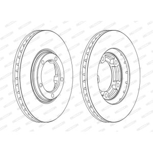 Bremsscheiben FERODO DDF1404C vorne, belüftet, 2 Stück