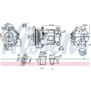 Compressore dell'aria condizionata NISSENS 890801