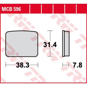 Bremsbelagsatz, ohne Straßenzulassung TRW MOTO MCB596