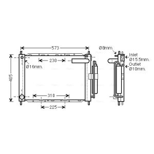 A/C-kondensor AVA COOLING DNM370
