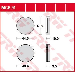 Juego de pastillas de freno TRW MCB91