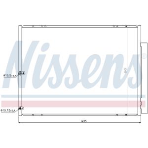 Condensatore, impianto di climatizzazione NISSENS 940297