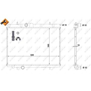 Radiador, refrigeración de motor EASY FIT NRF 58299