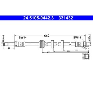 Bremsschlauch ATE 24.5105-0442.3