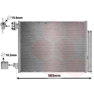Condensator, airconditioning VAN WEZEL 15005011