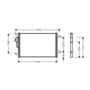 Condensador, sistema de ar condicionado AVA COOLING LC5080 AVA