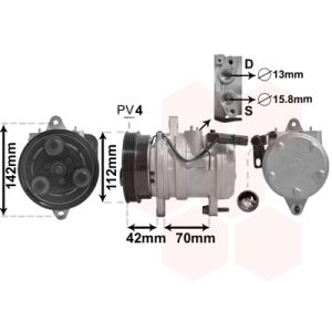 Kompressor för luftkonditionering VAN WEZEL 8300K168