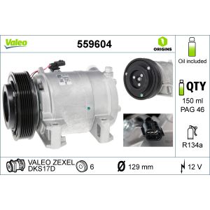 Compressor airconditioning VALEO 559604