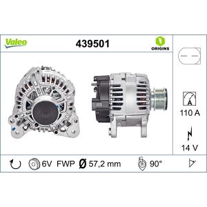 Gerador de corrente rotativo VALEO 439501