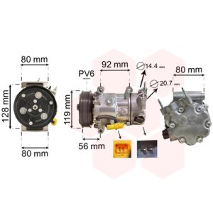 Compressor, ar condicionado VAN WEZEL 0900K255