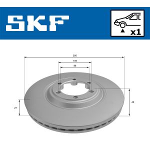 Bremsscheibe SKF VKBD 81293 V1