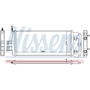 Radiador, refrigeración de motor NISSENS 606763