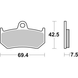 Bremsbelagsatz, ohne Straßenzulassung BREMBO 07GR35SP