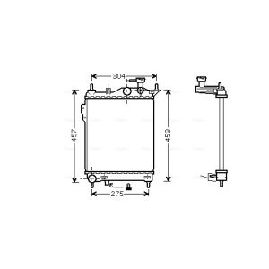 Motorradiateur  AVA COOLING HYA2099