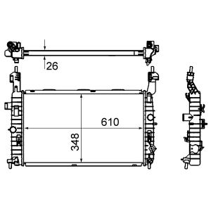 Arrefecedor do motor MAHLE CR 833 000S