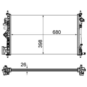 Arrefecedor do motor MAHLE CR 1100 000P