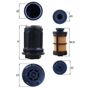Ureumfilter MAHLE UX 3KIT