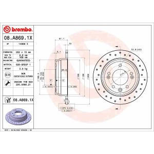 Jarrulevy BREMBO 08.A869.1X