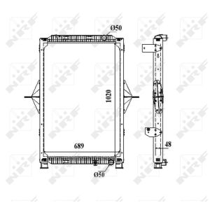 Radiator, motorkoeling NRF 58402