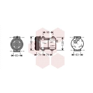 Compressor, ar condicionado VAN WEZEL 1800K279