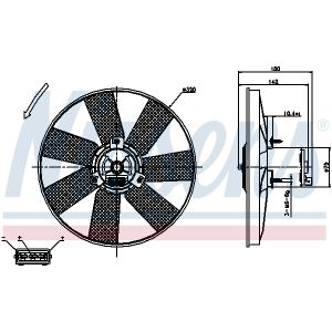 Ventilador, refrigeración de motor NISSENS 85538