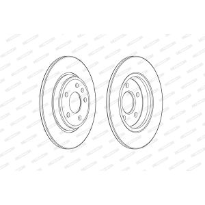 Remschijf FERODO DDF2599C terug, compleet, 2 stuk
