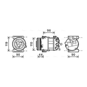 Compressor, ar condicionado AVA COOLING FTAK407