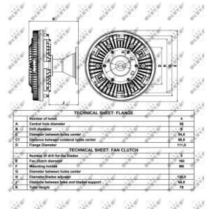 Koppeling, radiatorventilator NRF 49063