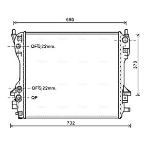 Arrefecedor do motor AVA COOLING JR2049