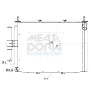 Condenseur (climatisation) MEAT & DORIA 991169