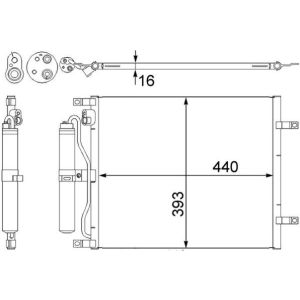A/C-kondensor MAHLE AC 445 000S