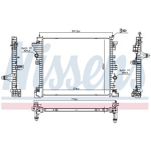 Radiatore, raffreddamento motore NISSENS 606568