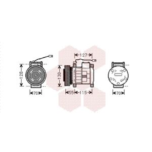 Compressor, ar condicionado VAN WEZEL 2100K032