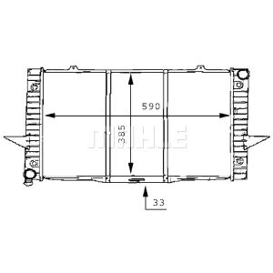 Radiador, refrigeración de motor MAHLE CR 165 000S