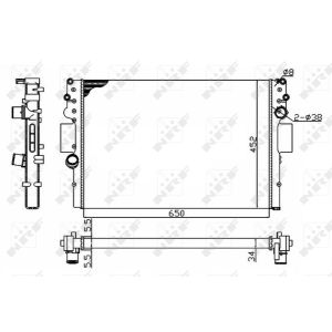 Radiador, refrigeración de motor Economy Class NRF 53614A