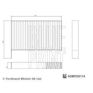 Innenraumfilter BLUE PRINT ADBP250114