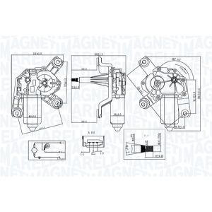 Scheibenreinigung - Scheibenwischermotor MAGNETI MARELLI 064070900010