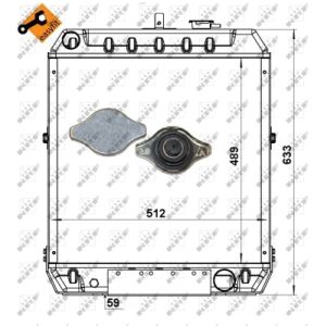 Radiador, arrefecimento do motor NRF 52168
