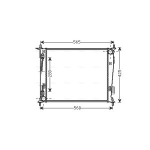 Radiador de motor AVA COOLING KAA2136