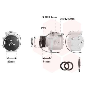 Kompressor för luftkonditionering VAN WEZEL 4700K053