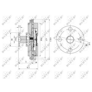 Koppeling, radiatorventilator NRF 49634