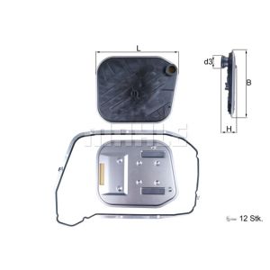 Hydraulisch filter, automatische transmissie KNECHT HX 189KIT